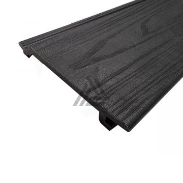 Rabatdeel Antraciet Grove Houtnerf Composiet Co-Extrusion 220x15,6x2,1cm